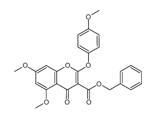 benzyl 5,7-dimethoxy-2-(4-methoxyphenoxy)-4-oxo-4H-chromene-3-carboxylate结构式