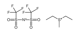 Diethyl(methyl)sulfonium bis[(trifluoromethyl)sulfonyl]azanide Structure