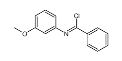 N-(3-methoxy-phenyl)-benzimidoyl chloride结构式