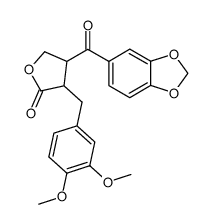 4-(benzo[d][1,3]dioxole-5-carbonyl)-3-(3,4-dimethoxybenzyl)dihydrofuran-2(3H)-one Structure
