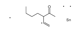 3-(1-trimethylstannylethenyl)heptan-2-one结构式