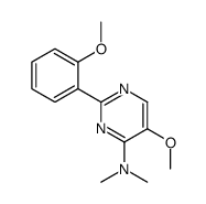 5-methoxy-2-(2-methoxyphenyl)-N,N-dimethylpyrimidin-4-amine Structure