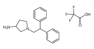 1-(2,2-diphenylethyl)pyrrolidin-3-amine,2,2,2-trifluoroacetic acid Structure