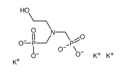 tripotassium hydrogen [[(2-hydroxyethyl)imino]bis(methylene)]bisphosphonate structure