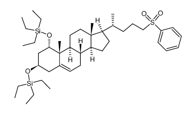 25,26,27-trisnor-1α,3β-bistriethylsiloxycholest-5-ene-24-yl phenyl sulfone结构式