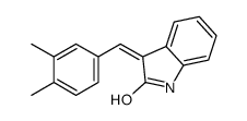 (3Z)-3-[(3,4-dimethylphenyl)methylidene]-1H-indol-2-one结构式