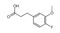 3-(4-Fluoro-3-Methoxyphenyl)propionic acid结构式