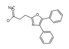 4,5-diphenyl-2-oxazolepropionic acid sodium salt Structure