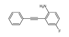 4-fluoro-2-(2-phenylethynyl)phenylamine结构式