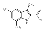 3,5,7-三甲基-1H-吲哚-2-羧酸结构式