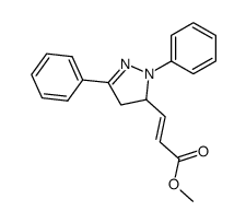 trans-3-(1,3-Diphenyl-2-pyrazolin-5-yl)acrylsaeure-methylester结构式