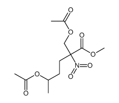 methyl 5-acetyloxy-2-(acetyloxymethyl)-2-nitrohexanoate Structure