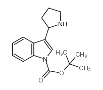 3-吡咯烷-2-吲哚-1-羧酸叔丁酯结构式