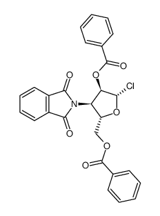 di-O-benzoyl-3-phthalimido-3-deoxy-β-D-ribofuranosyl chloride Structure