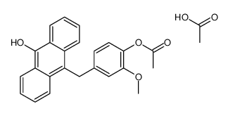 acetic acid,[4-[(10-hydroxyanthracen-9-yl)methyl]-2-methoxyphenyl] acetate结构式
