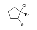 Cyclopentane, 1,2-dibromo-1-chloro Structure