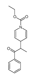 4-(1-Methyl-2-oxo-2-phenyl-ethyl)-4H-pyridine-1-carboxylic acid ethyl ester Structure
