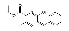 ethyl 3-oxo-2-(3-phenylprop-2-enoylamino)butanoate Structure