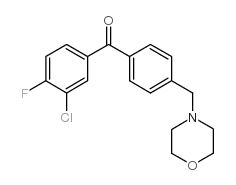 3-CHLORO-4-FLUORO-4'-MORPHOLINOMETHYL BENZOPHENONE结构式