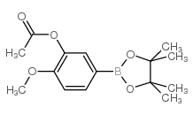 3-Acetoxy-4-methoxyphenylboronic acid pinacol ester Structure