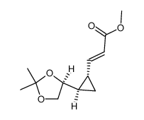 (E)-3-[(1S,2R)-2-((S)-2,2-dimethyl[1,3]dioxolan-4-yl)cyclopropyl]acrylic acid methyl ester Structure