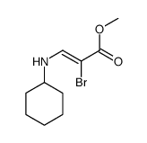 methyl 2-bromo-3-(cyclohexylamino)prop-2-enoate Structure