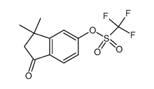 trifluoro-methanesulfonic acid 3,3-dimethyl-1-oxo-indan-5-yl ester Structure
