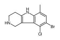 8-bromo-9-chloro-6-methyl-2,3,4,5-tetrahydro-1H-pyrido[4,3-b]indole Structure