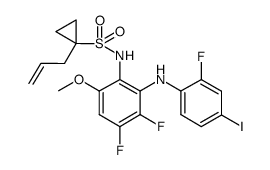 1-allyl-N-(3.4-difluoro-2-(2-fluoro-4-iodophenylamino)-6-methoxyphenyl)cyclopropane-1-sulfonamide Structure