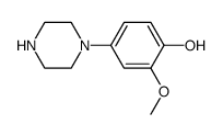 2-甲氧基-4-(1-哌嗪基)苯酚结构式