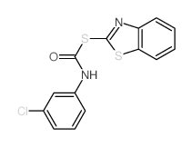 1-benzothiazol-2-ylsulfanyl-N-(3-chlorophenyl)formamide结构式