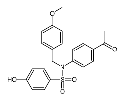 N-(4-乙酰基苯基)-4-羟基-n-[(4-甲氧基苯基)甲基]苯磺酰胺结构式