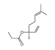 (S)-1,5-dimethyl-1-vinylhex-4-enyl propionate结构式