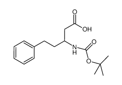 3-叔丁氧羰基氨基-5-苯基戊酸结构式