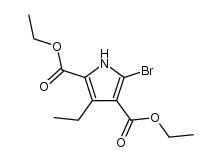 3-ethyl-5-bromo-pyrrole-2,4-dicarboxylic acid diethyl ester Structure
