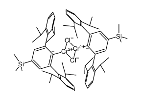 [(C6H2-2,6-(C6H3-2,6-(i-Pr)2)2-4-SiMe3)Cr(μ-Cl)]2结构式