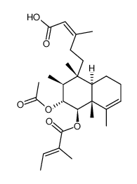 6α-angeloyloxy-7β-acetoxy-13-Z-kolavenic acid结构式