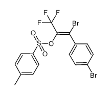 (E)-1-bromo-1-(4-bromophenyl)-3,3,3-trifluoro-2-tosyloxypropene结构式