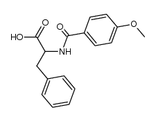 N-(4-methoxybenzoyl)-phenylalanine结构式