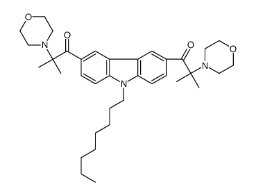 3,6-二(2-甲基-2-吗啉代丙酰)-9-辛基咔唑结构式