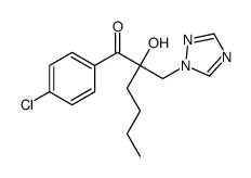 1-(4-chlorophenyl)-2-hydroxy-2-(1,2,4-triazol-1-ylmethyl)hexan-1-one结构式