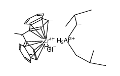 meso-Me2C(indenyl)2ZrCl(μ-H)2Al(i-Bu)2 Structure