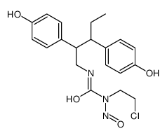3-[2,3-bis(4-hydroxyphenyl)pentyl]-1-(2-chloroethyl)-1-nitrosourea结构式