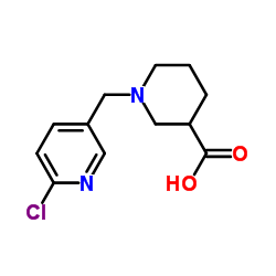 1-[(6-Chloro-3-pyridinyl)methyl]-3-piperidinecarboxylic acid Structure