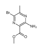 3-氨基-6-溴-5-甲基吡嗪-2-羧酸甲酯结构式