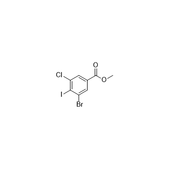 3-溴-5-氯-4-碘苯甲酸甲酯结构式