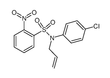 N-allyl-N-(4-chlorophenyl)-2-nitrobenzenesulfonamide结构式
