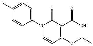 4-乙氧基-1-(4-氟苯基)-2-氧代-1,2-二氢吡啶-3-羧酸结构式