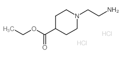 1-(2-氨基乙基)哌啶-4-羧酸乙酯二盐酸盐结构式