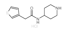 N-4-哌啶基-3-噻吩乙酰胺盐酸盐结构式